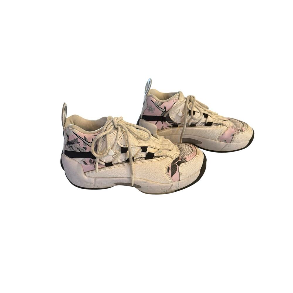 Nike Air Swoopes White Pink Gray Floral Print Sneakers Women’s Size 8